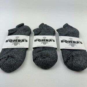 Bombas Uni-Sex Basic Colors Ankle Socks Navy Grey Charcoal Large